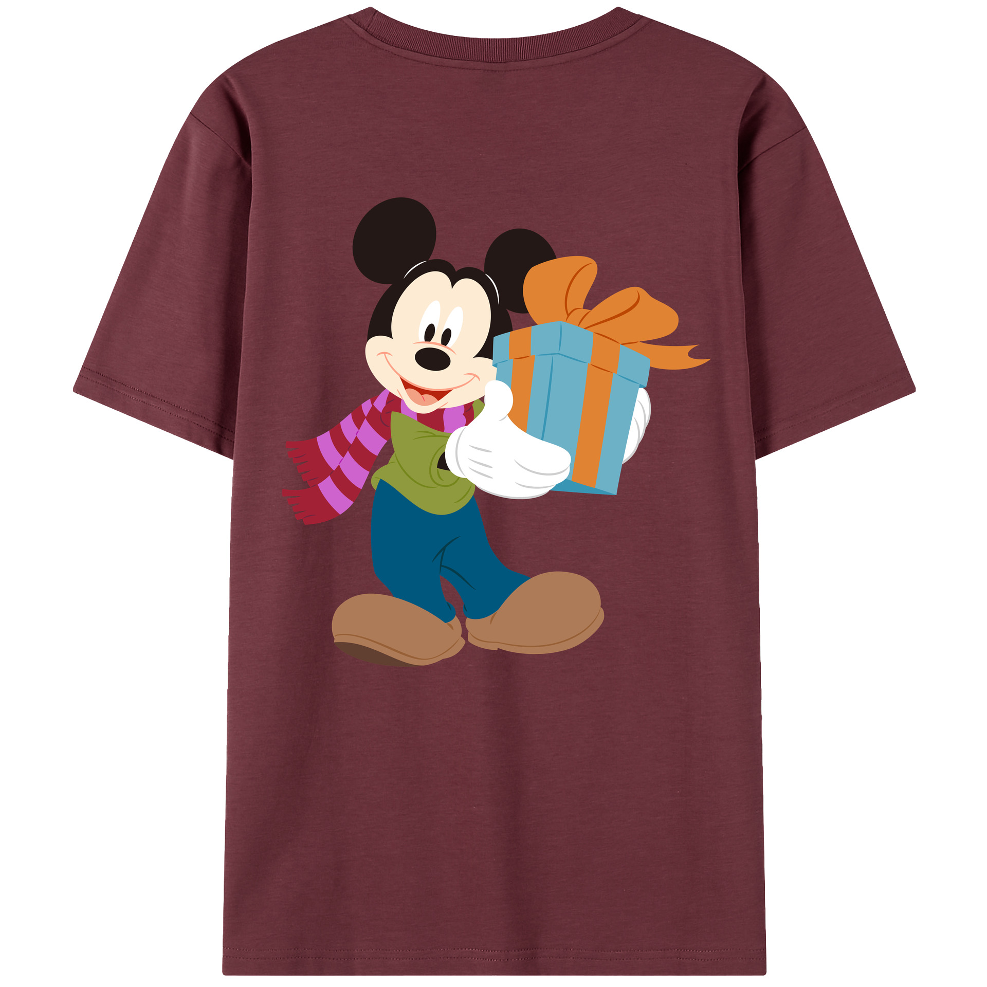 （画像用） ミッキーマウス Mickey Mouse 綿100％半袖Tシャツ（背面プリント）